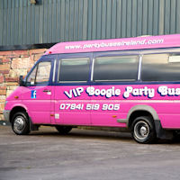 16 Seater VIP Boogie Party Coach exterior 2