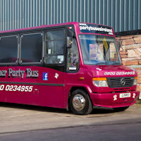29 Seater Pink Panther Party Coach exterior 1