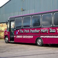 29 Seater Pink Panther Party Coach exterior 2